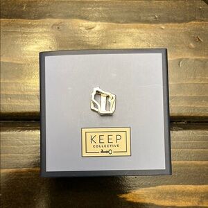 KEEP Collective Silver Wisconsin Outline Charm